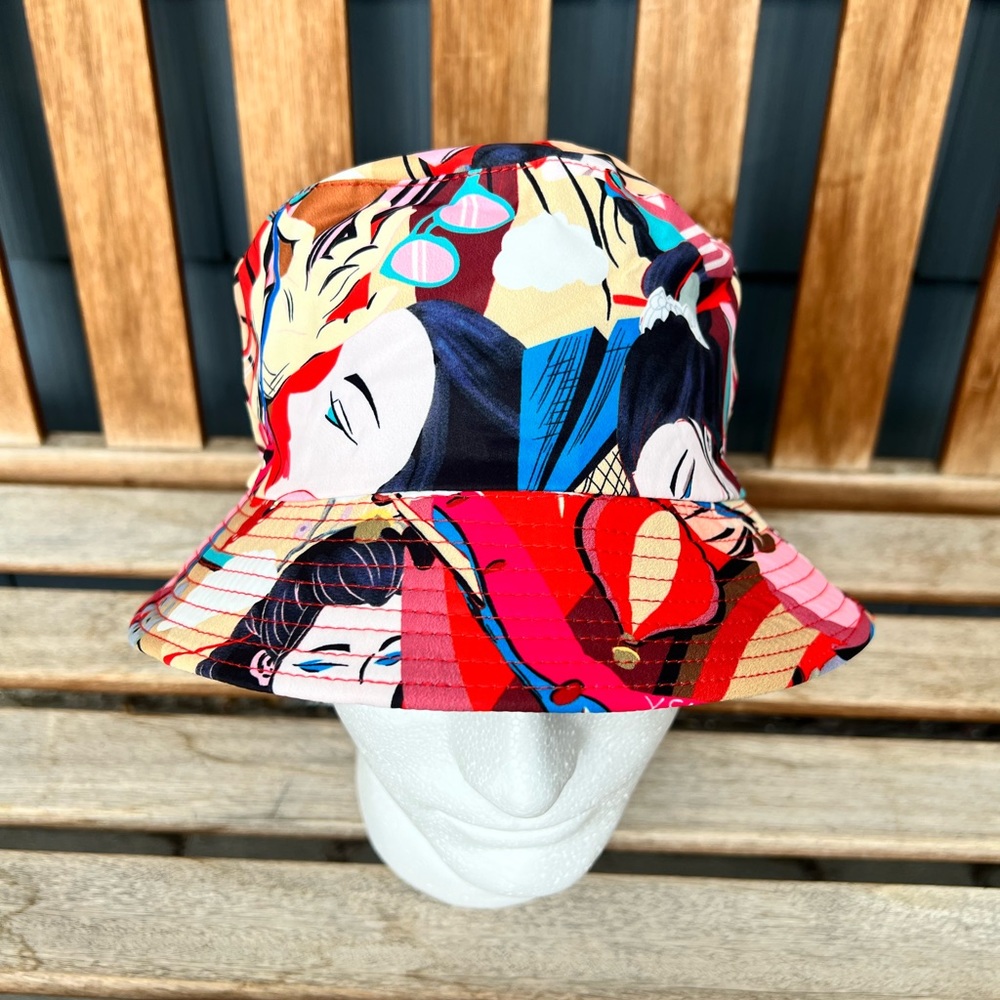 Artistic Multicolor Print Bucket Hat